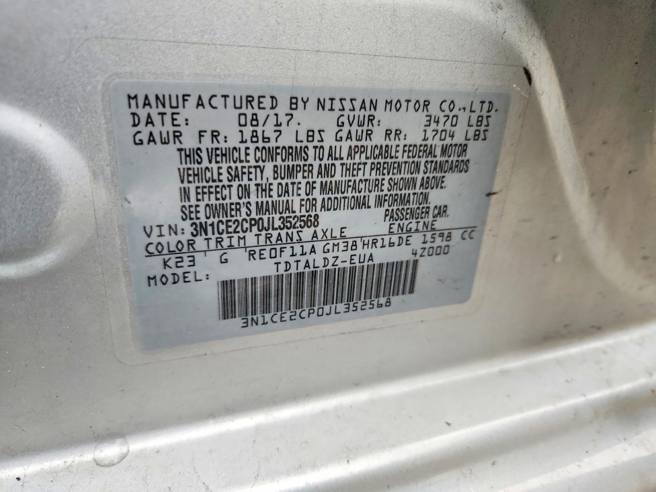 2018 NISSAN Versa Note