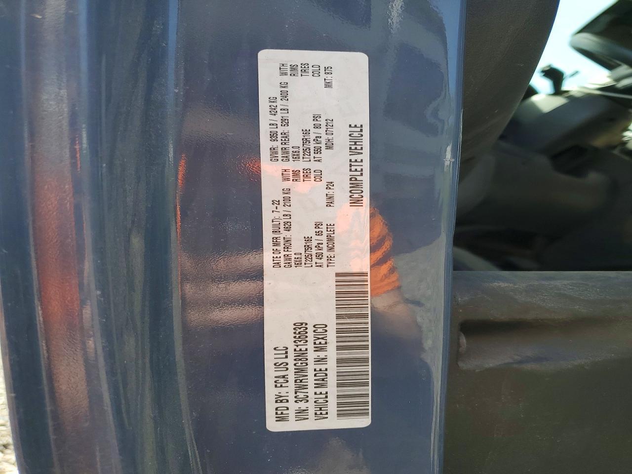 2022 RAM Promaster