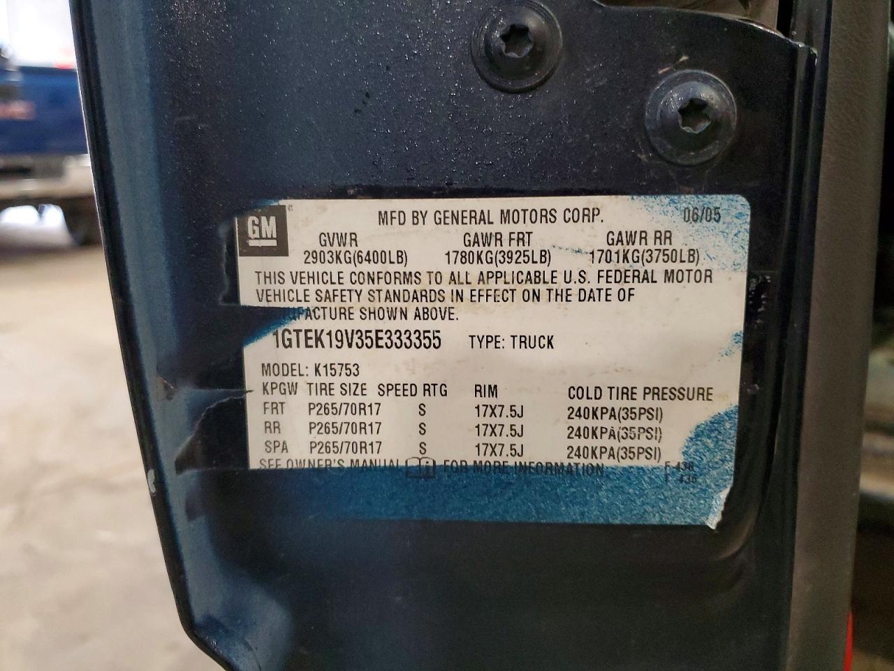 2005 GMC SIERRA 1500