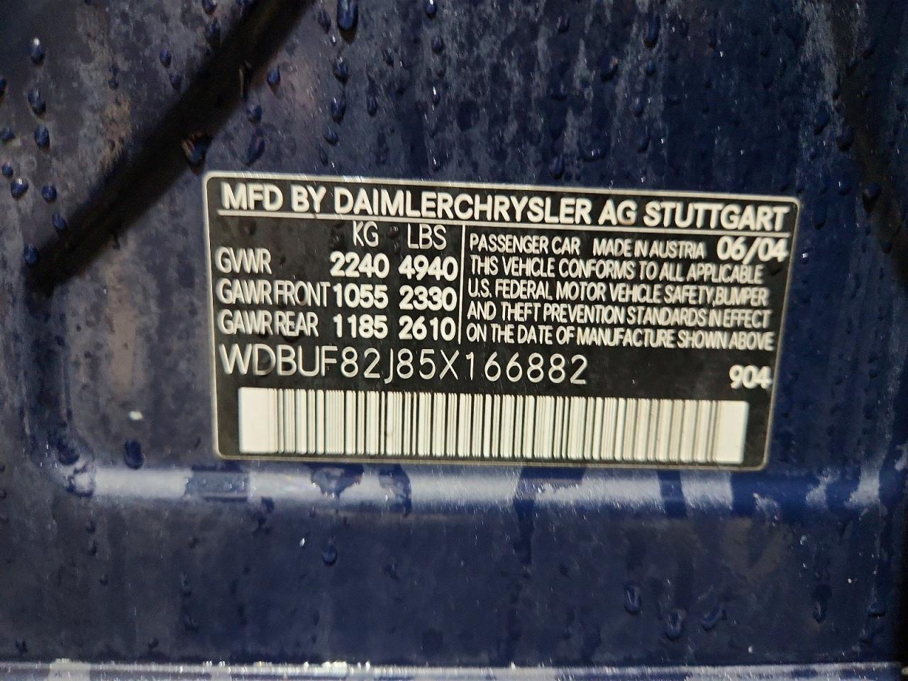 2005 MERCEDES-BENZ E-Class