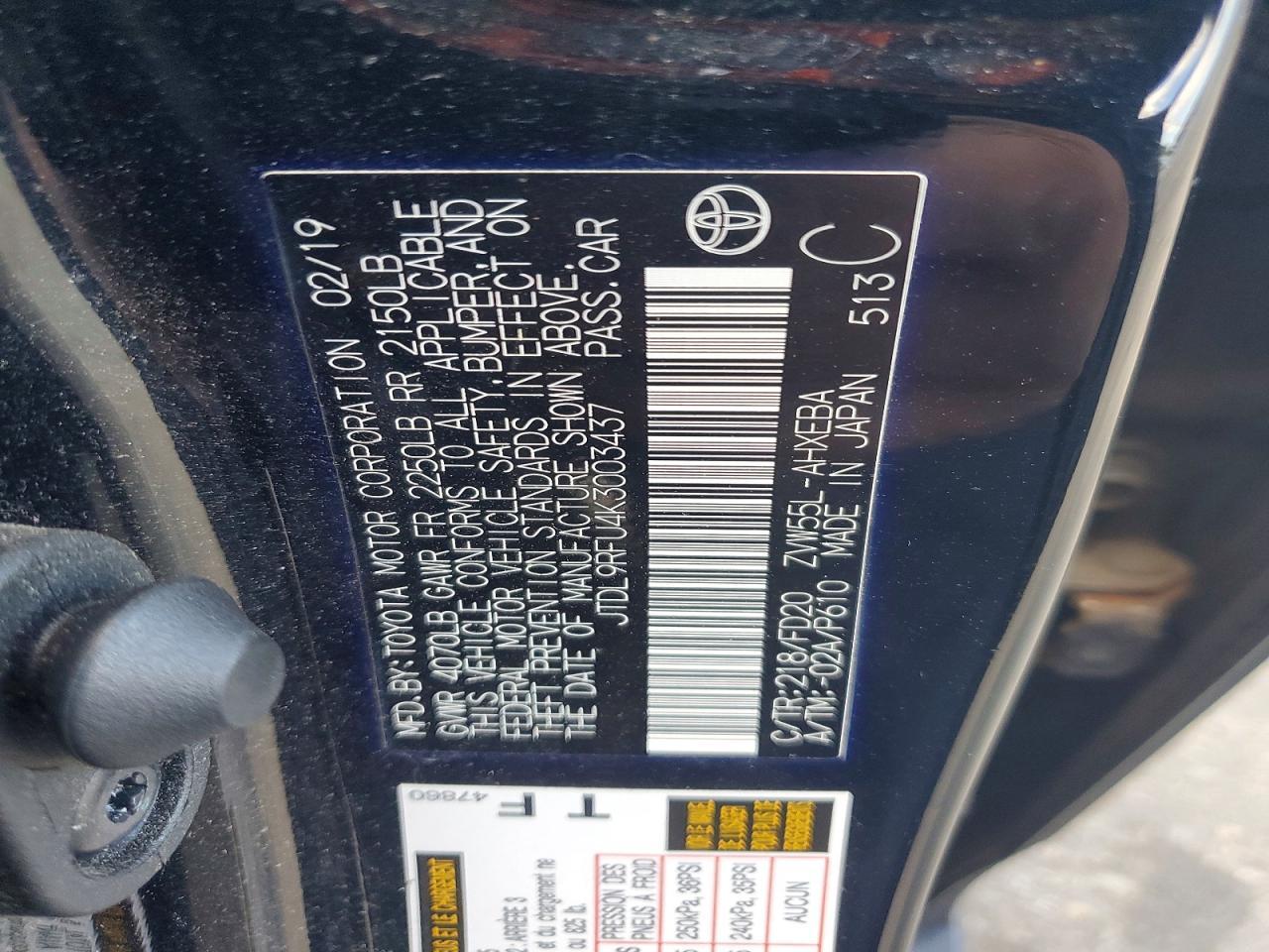 2019 TOYOTA PRIUS