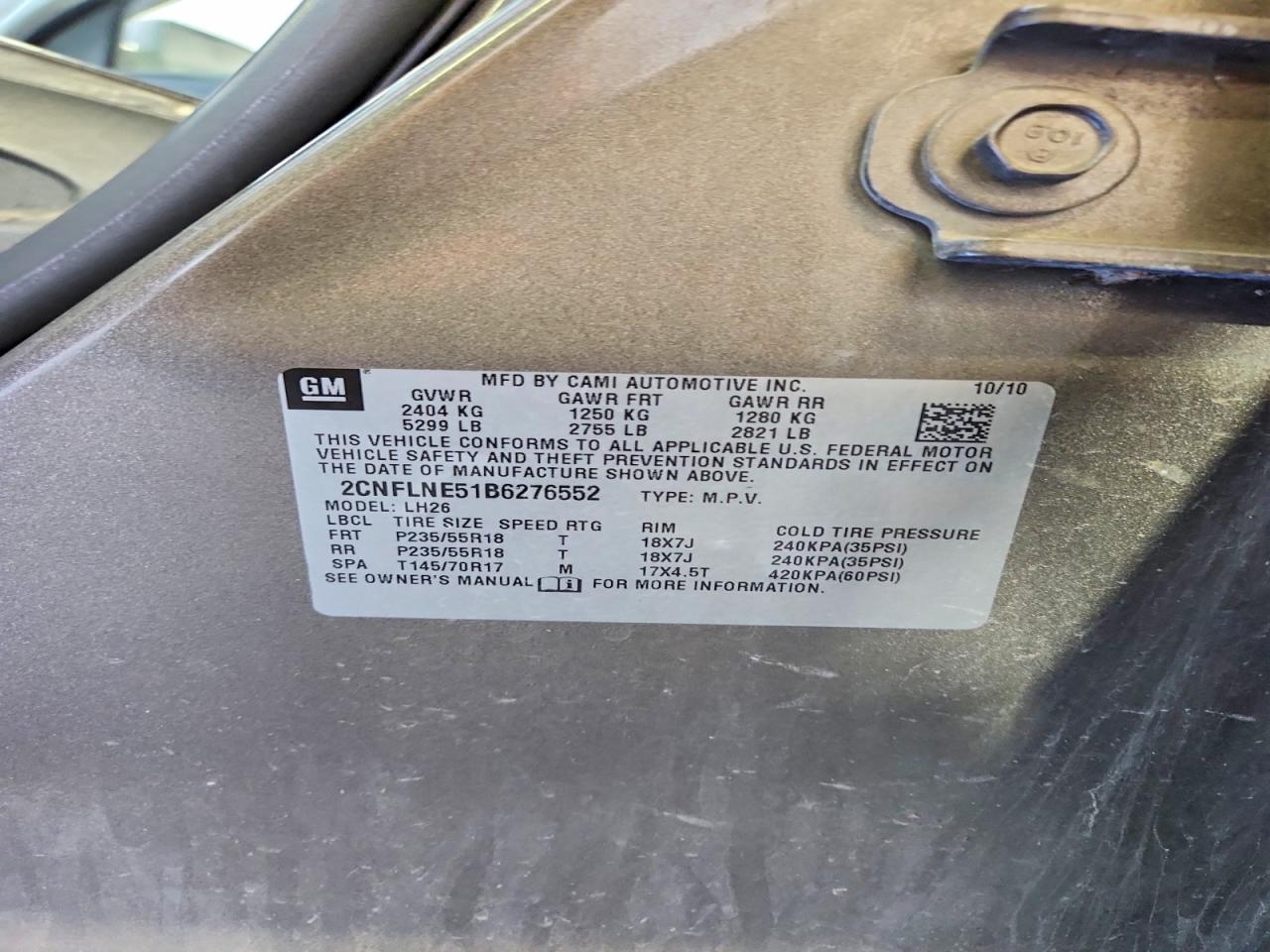 2011 CHEVROLET EQUINOX