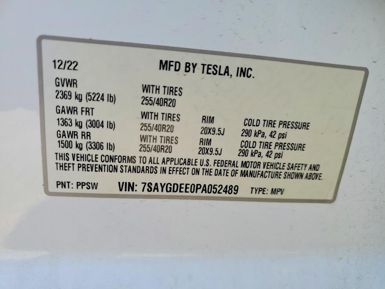2023 TESLA MODEL Y