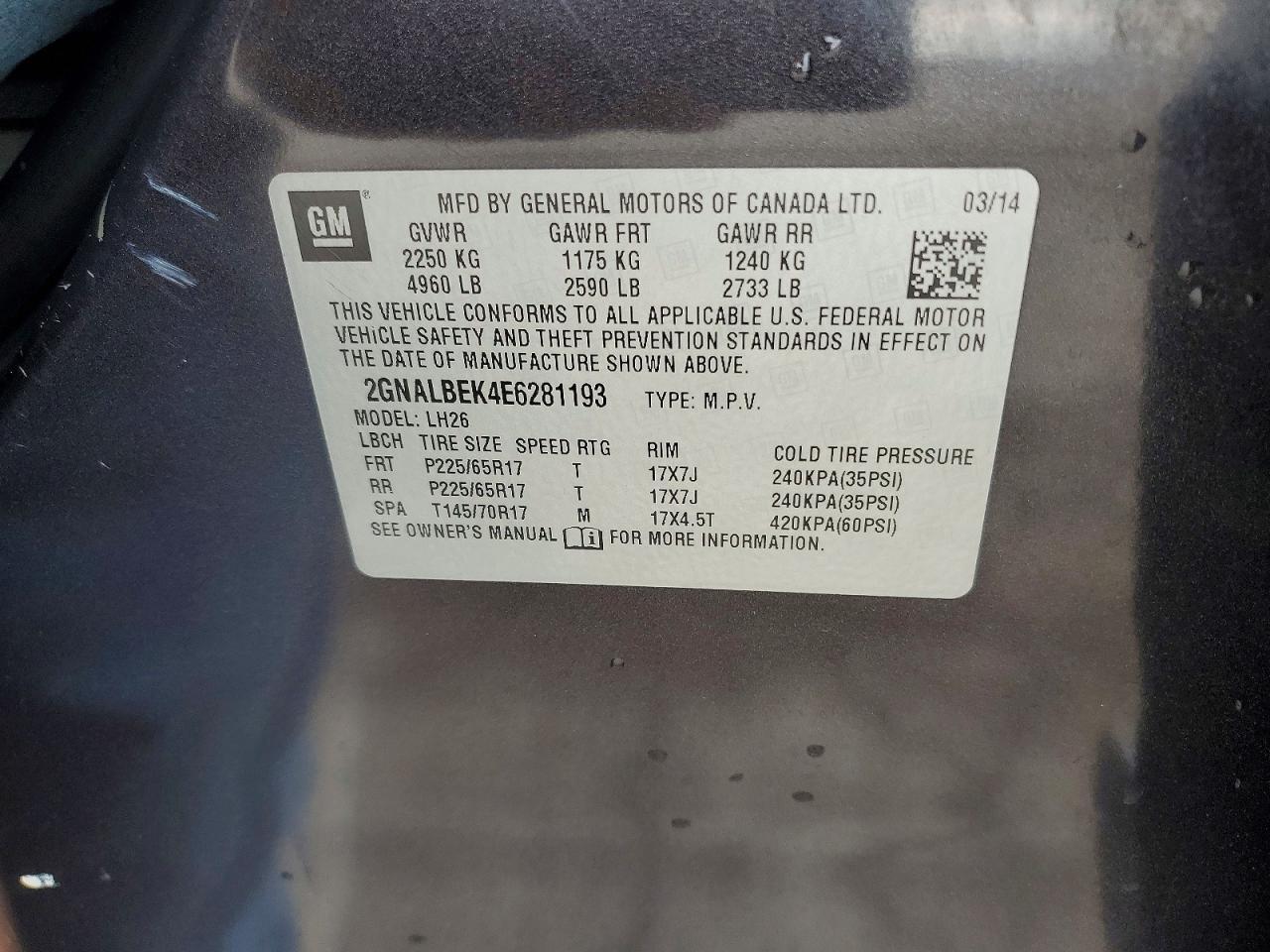 2014 CHEVROLET EQUINOX