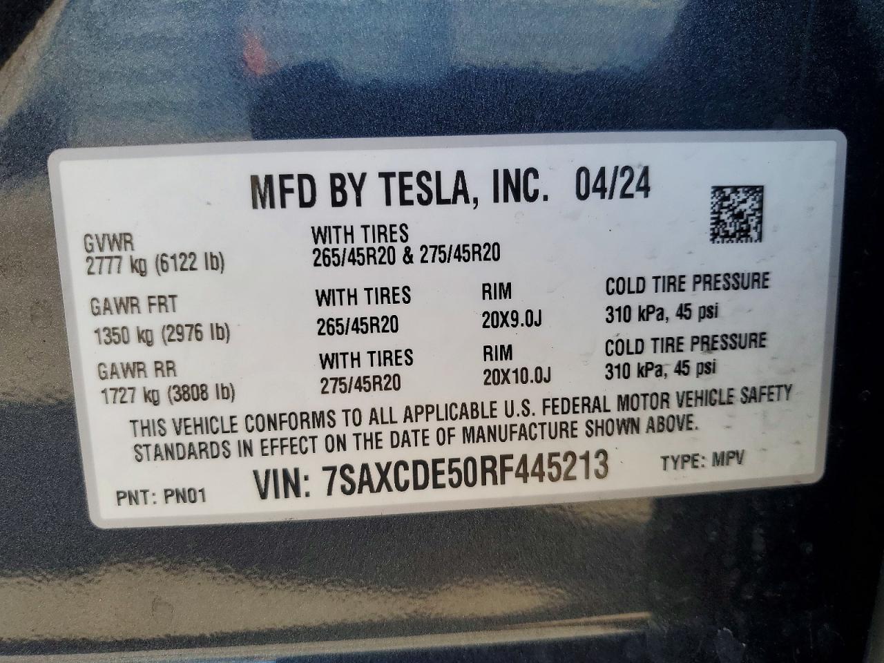 2024 TESLA MODEL X