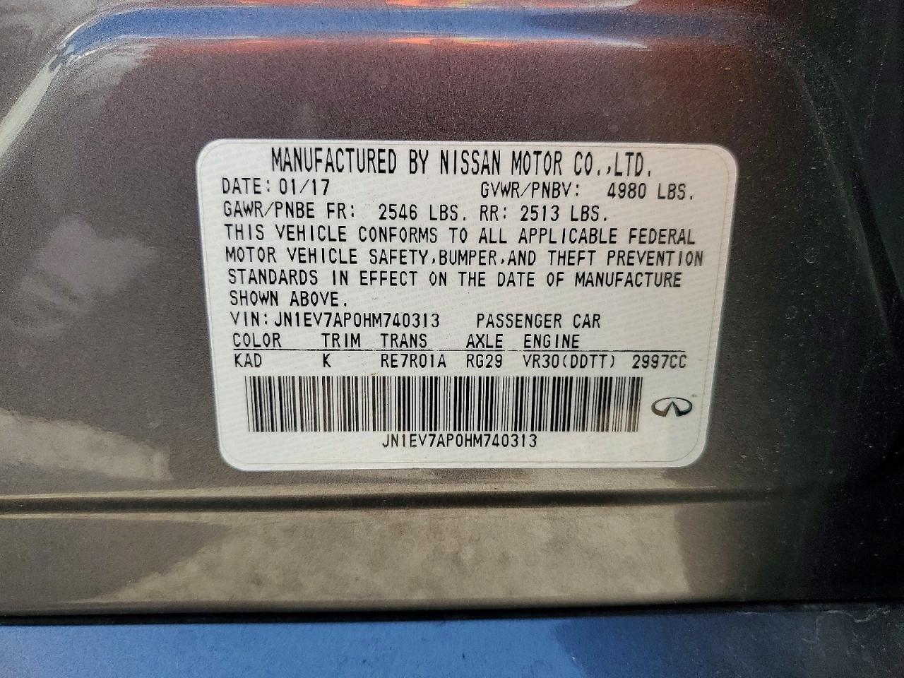 2017 INFINITI Q50