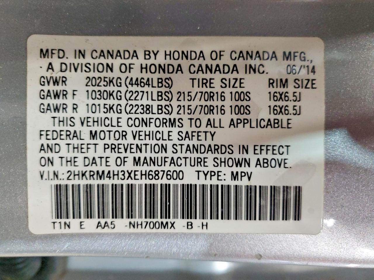 2014 HONDA CR-V