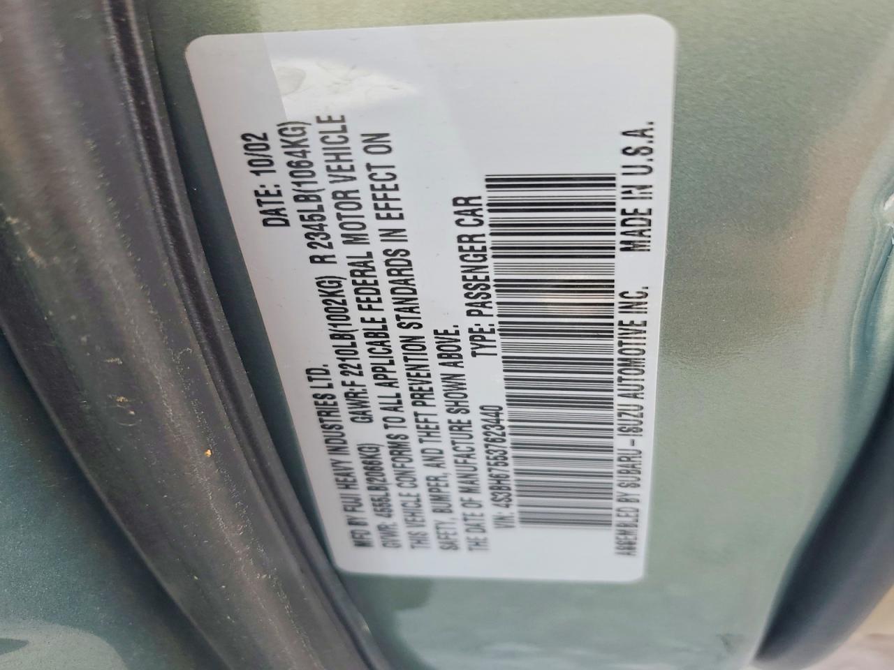 2003 SUBARU Legacy