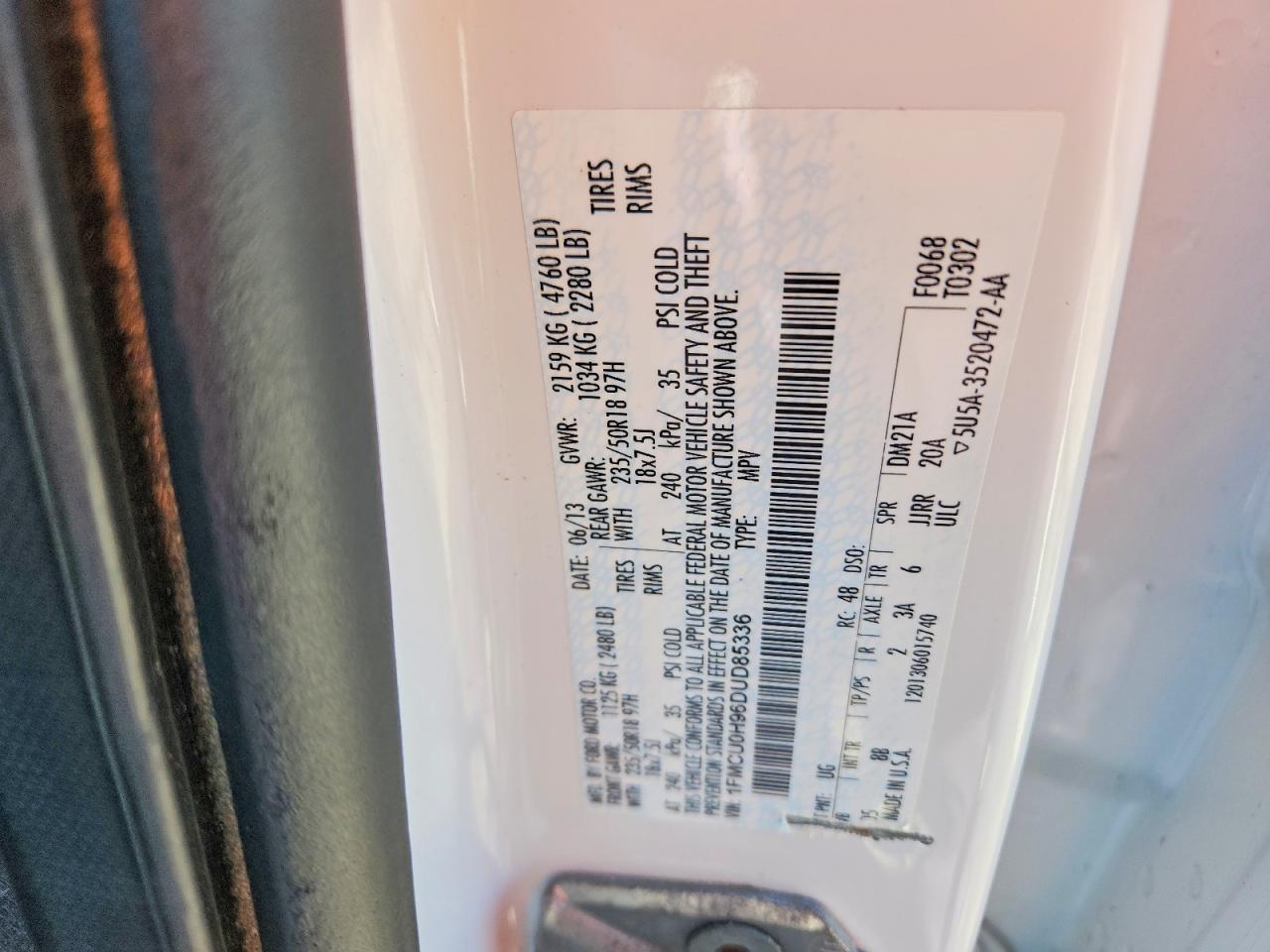2013 FORD ESCAPE