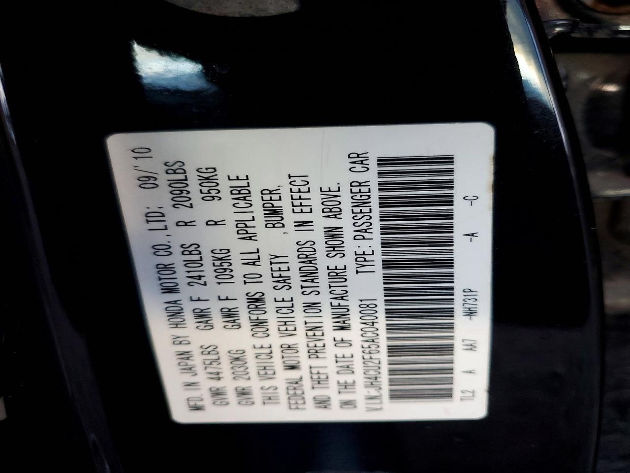 2010 Acur Tsx
