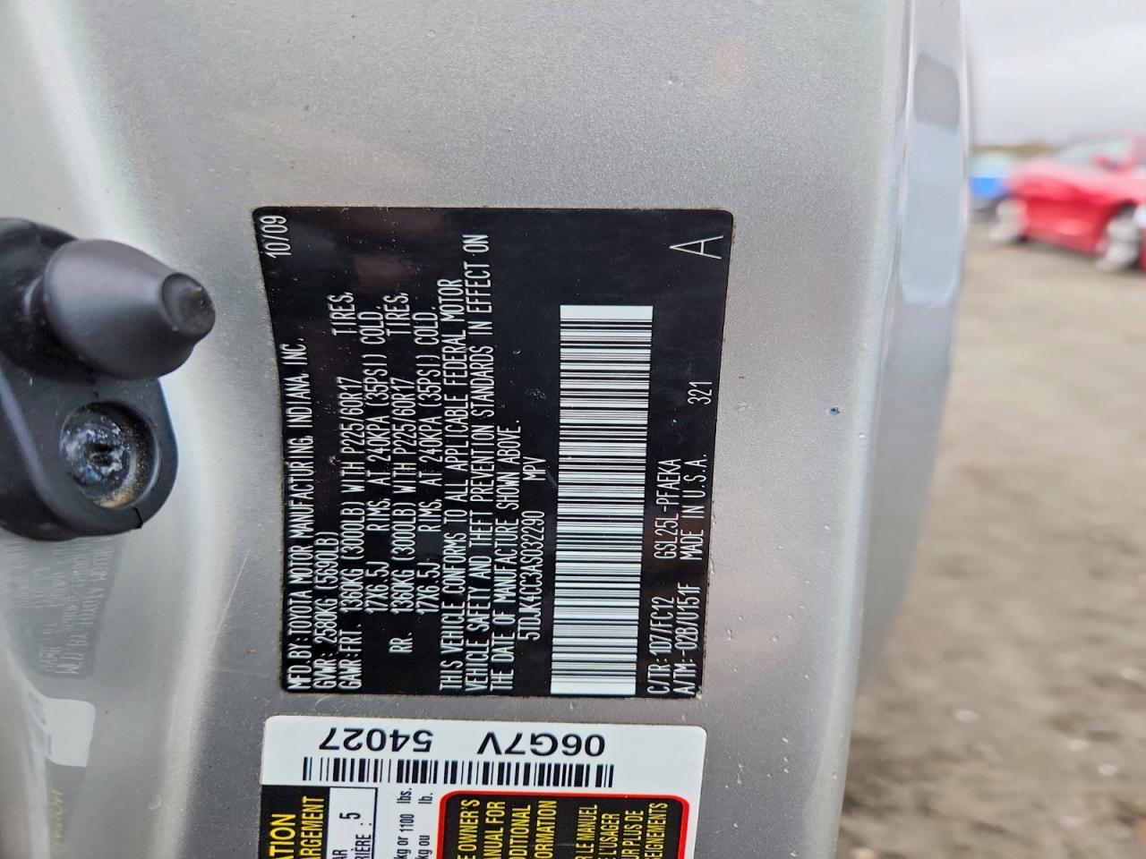 2010 TOYOTA SIENNA