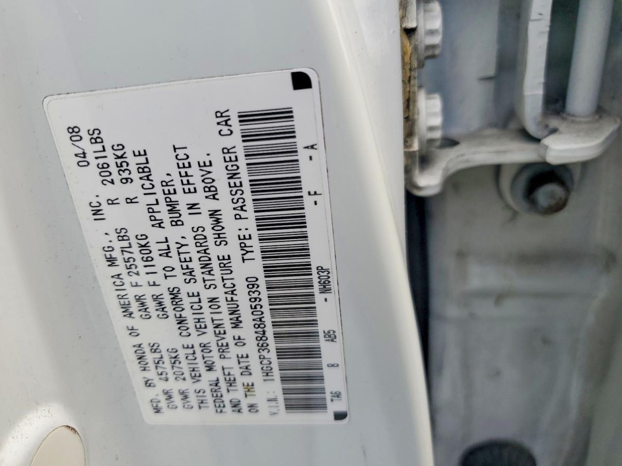 2008 HONDA ACCORD