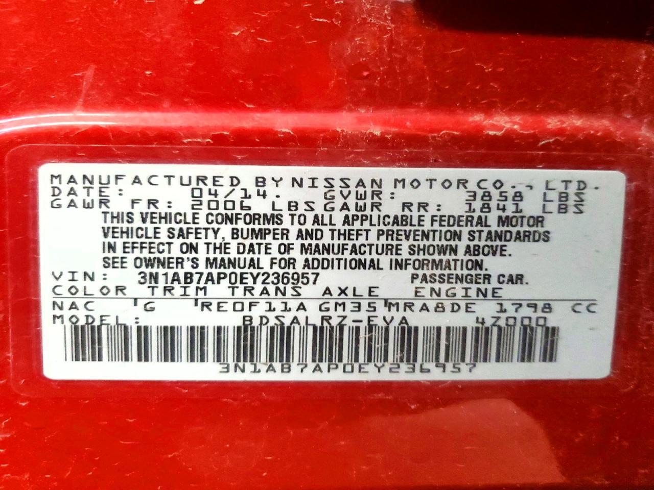 2014 NISSAN SENTRA