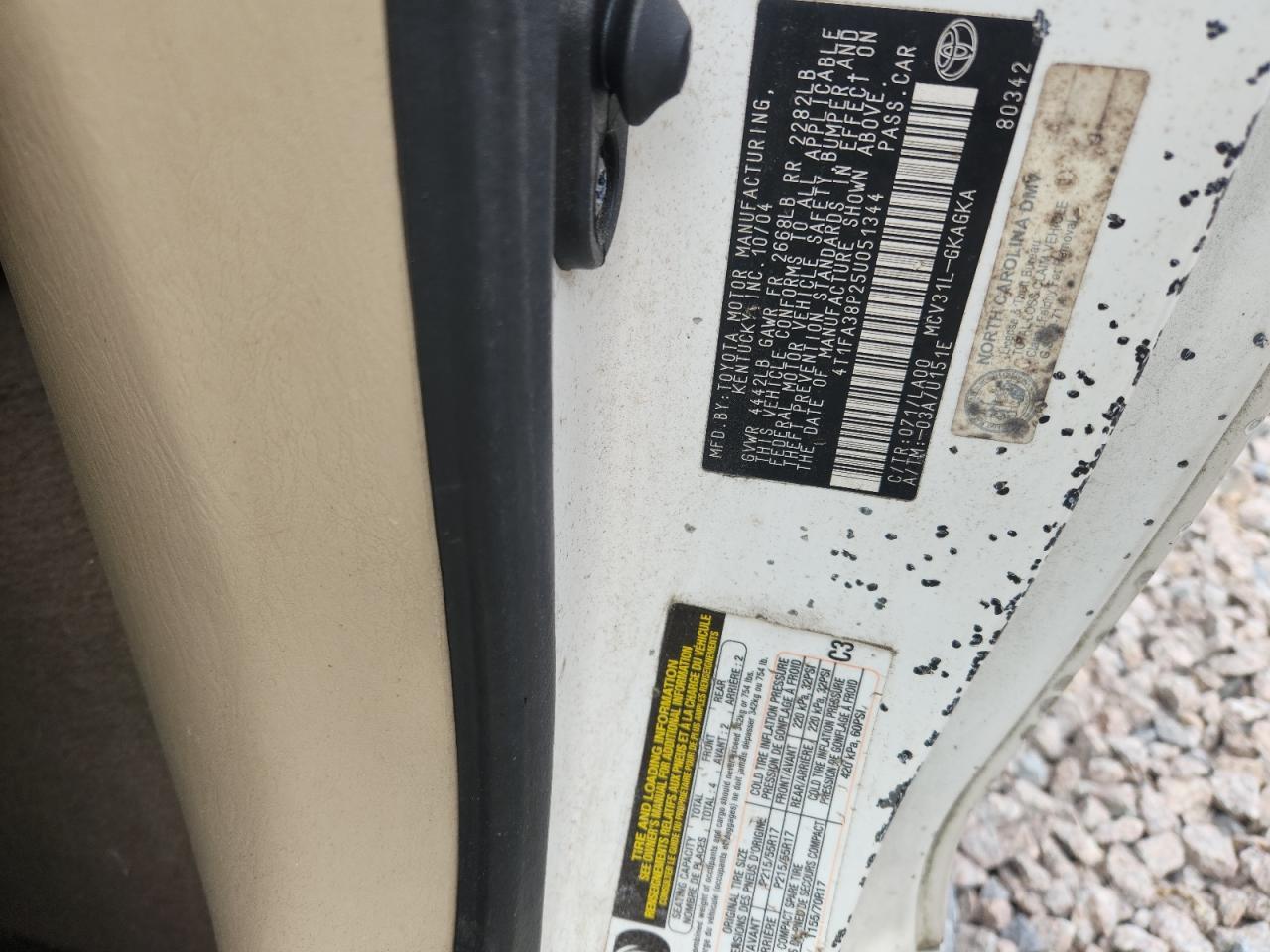 2005 TOYOTA CAMRY