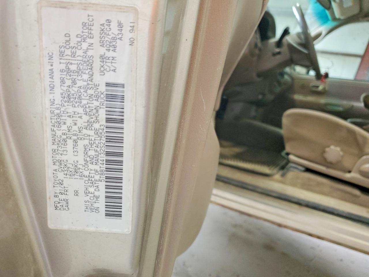 2002 TOYOTA TUNDRA