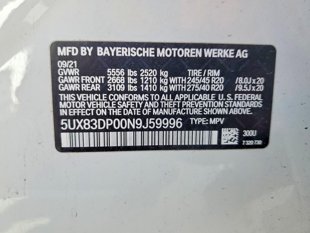 2022 BMW X3