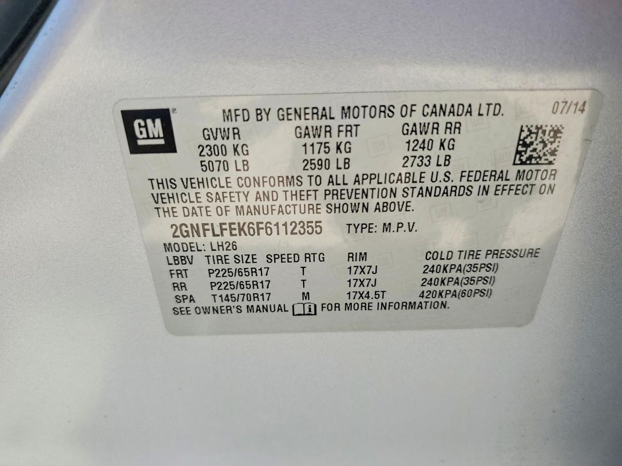 2015 CHEVROLET EQUINOX