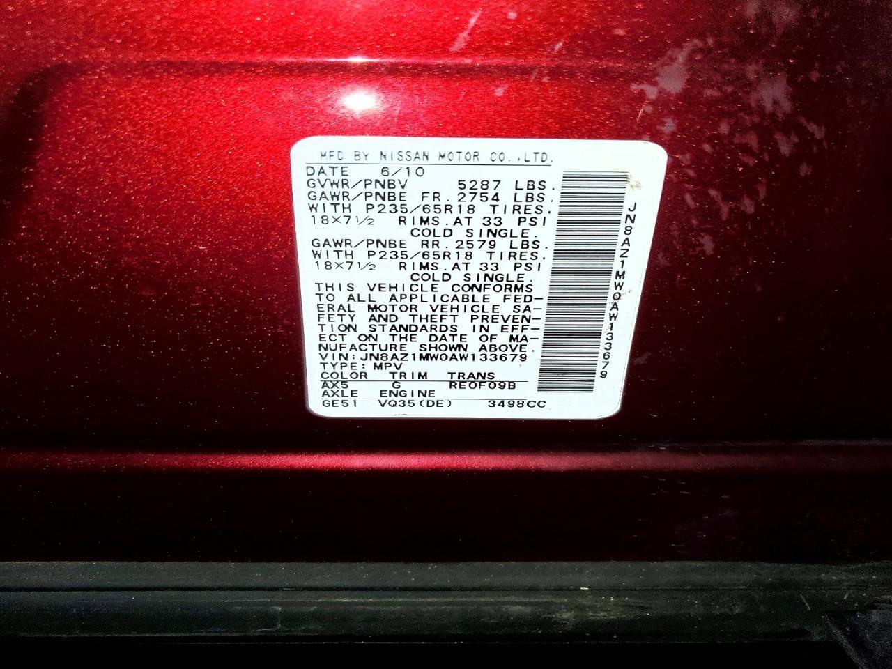2010 NISSAN MURANO