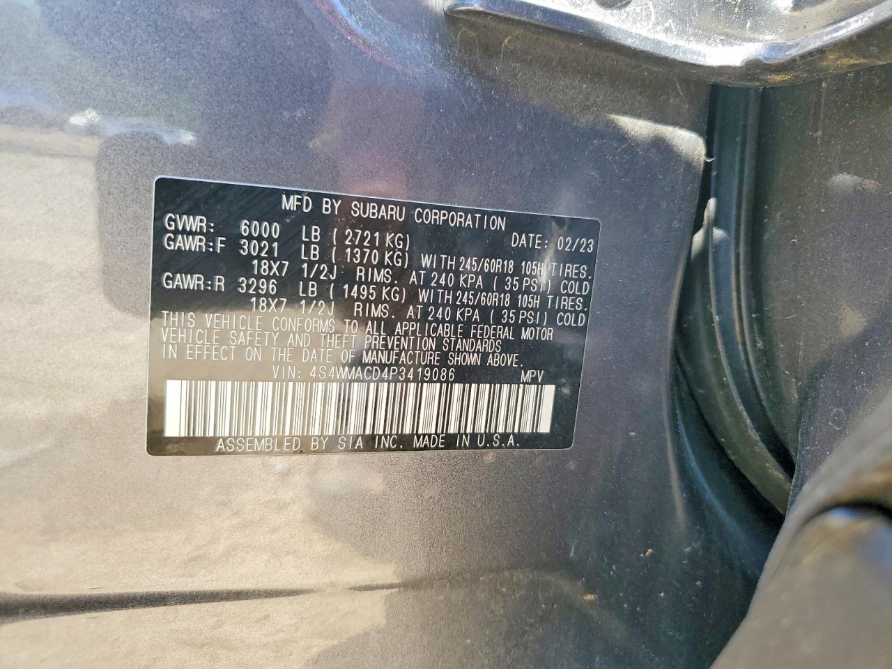 2023 SUBARU Ascent