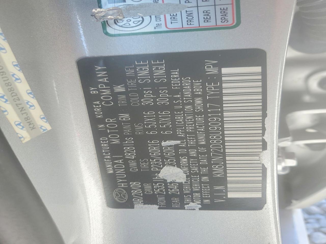 2008 HYUNDAI TUCSON
