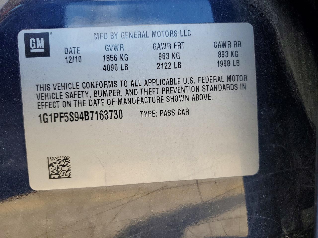 2011 CHEVROLET CRUZE