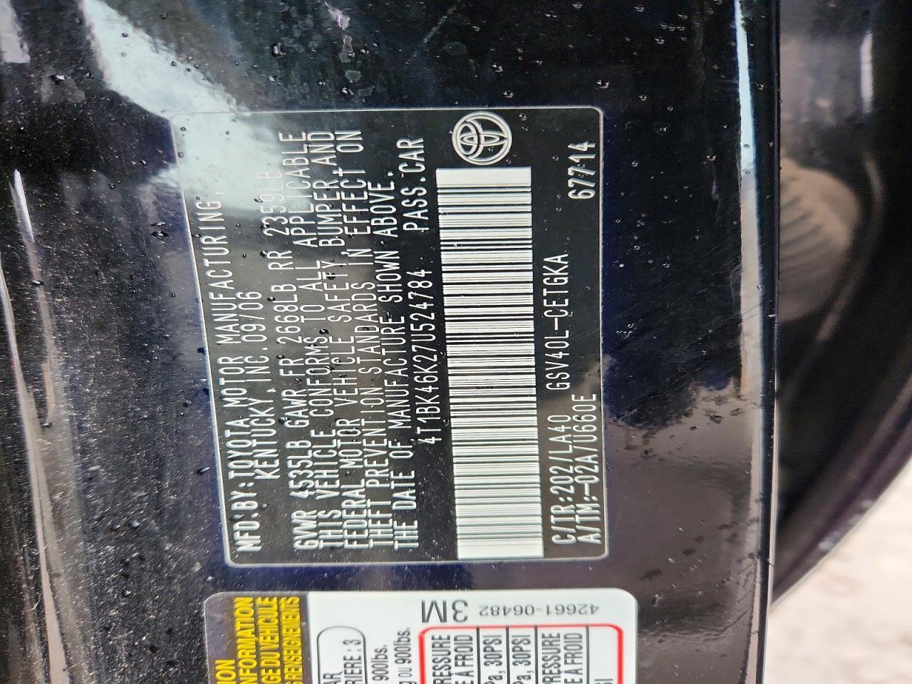 2007 TOYOTA CAMRY