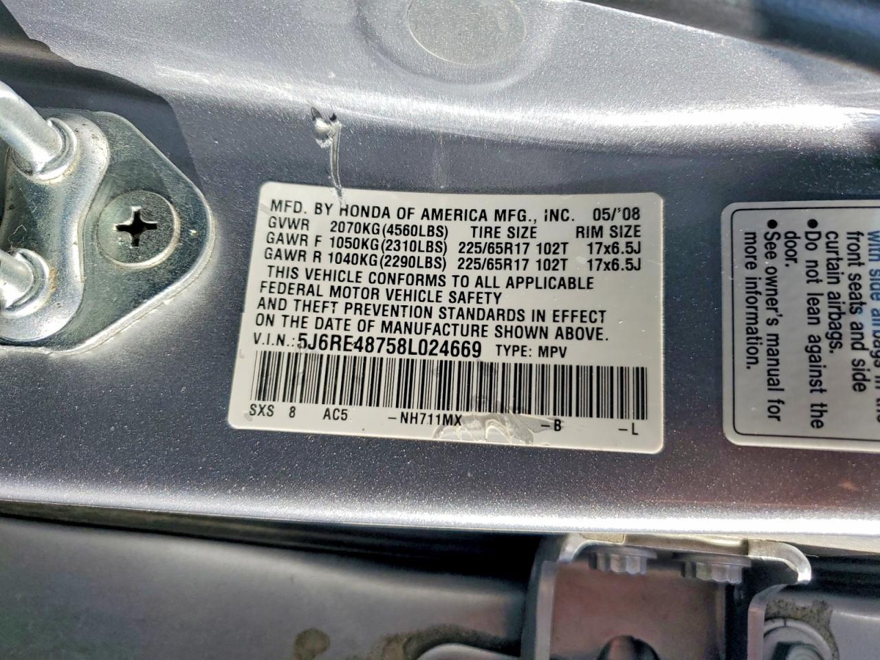 2008 HONDA CR-V