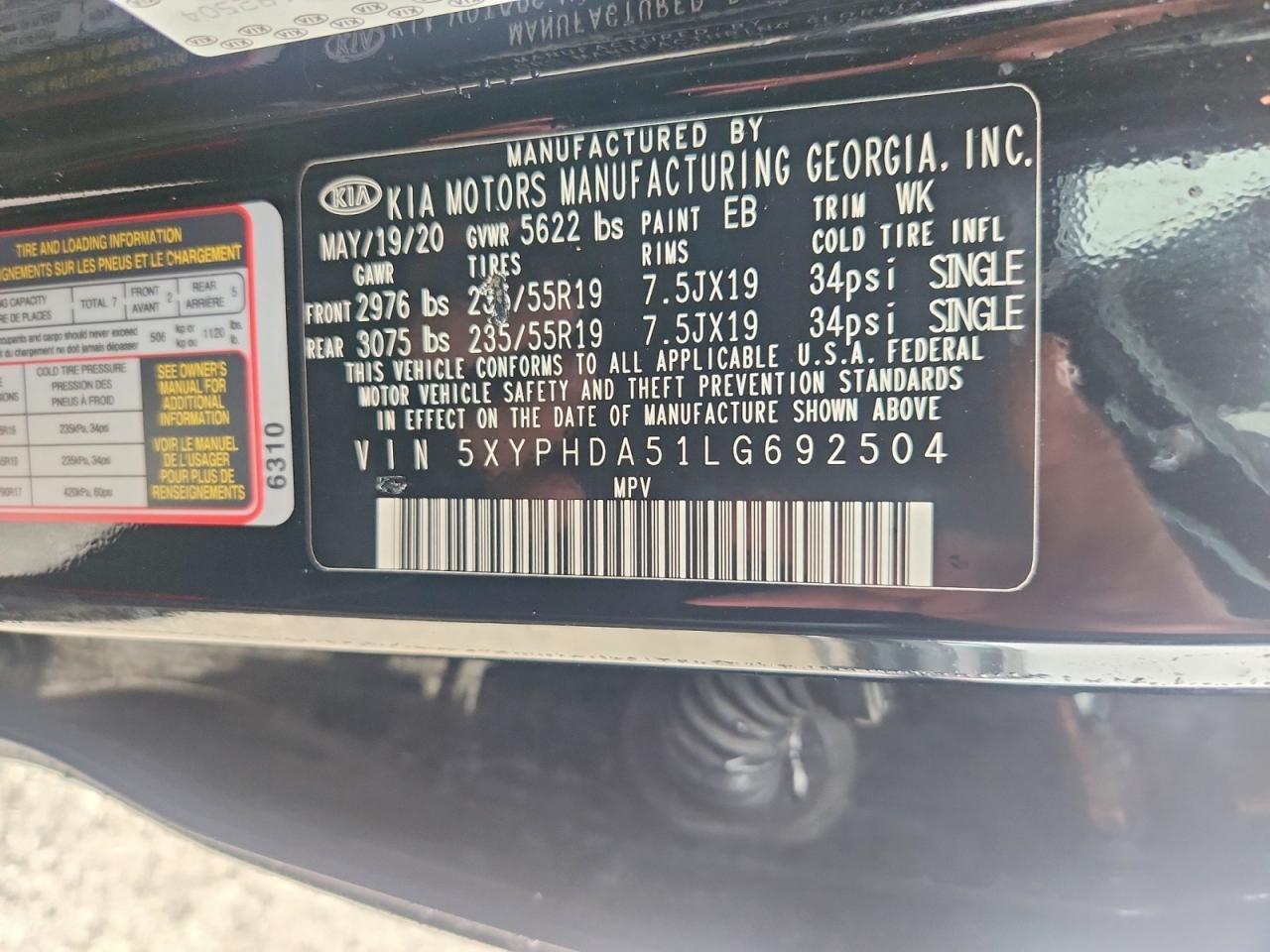 2020 KIA SORENTO