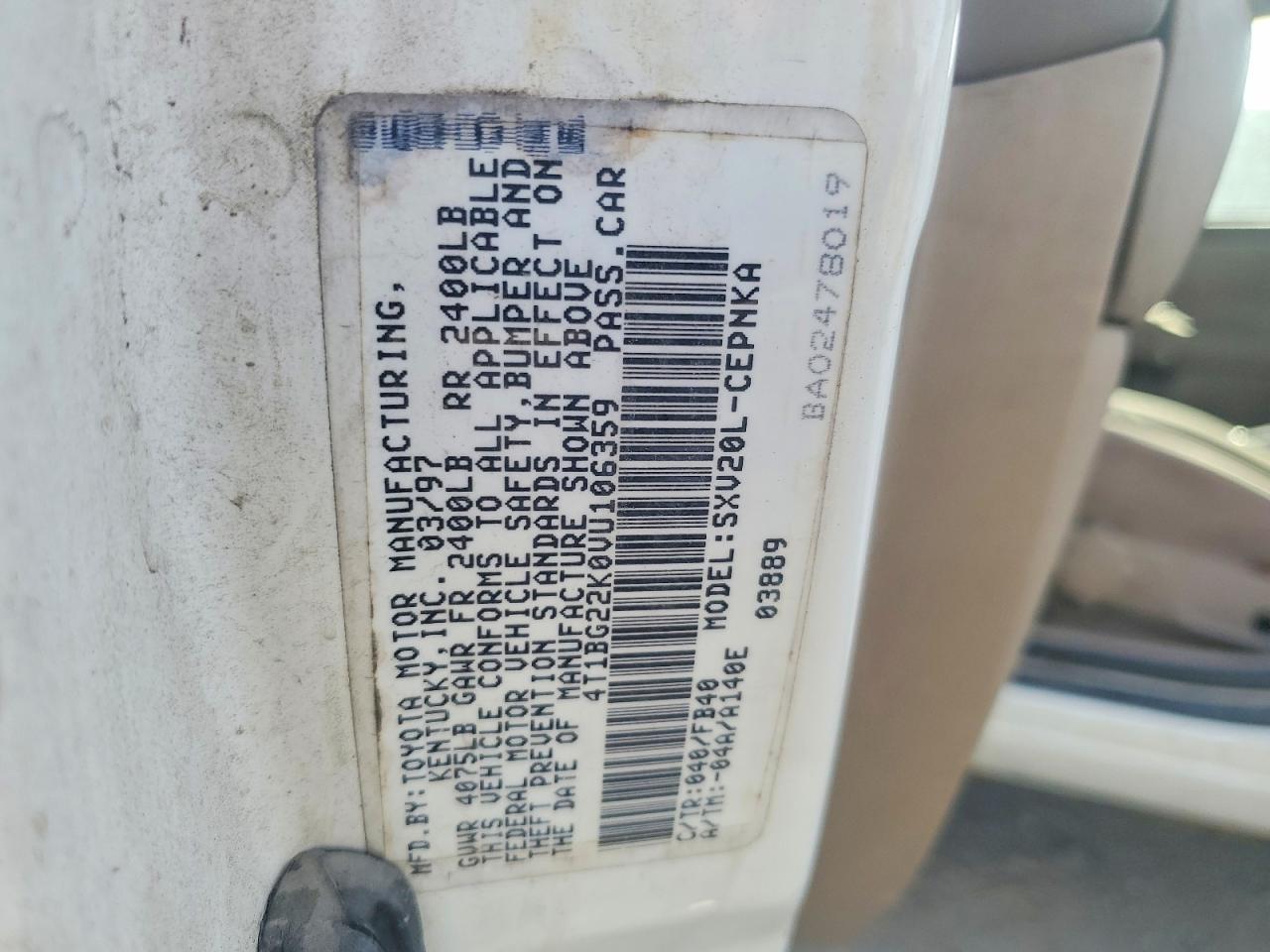 1997 TOYOTA CAMRY