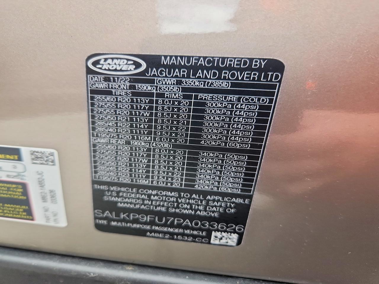 2023 LAND ROVER RANGE ROVER