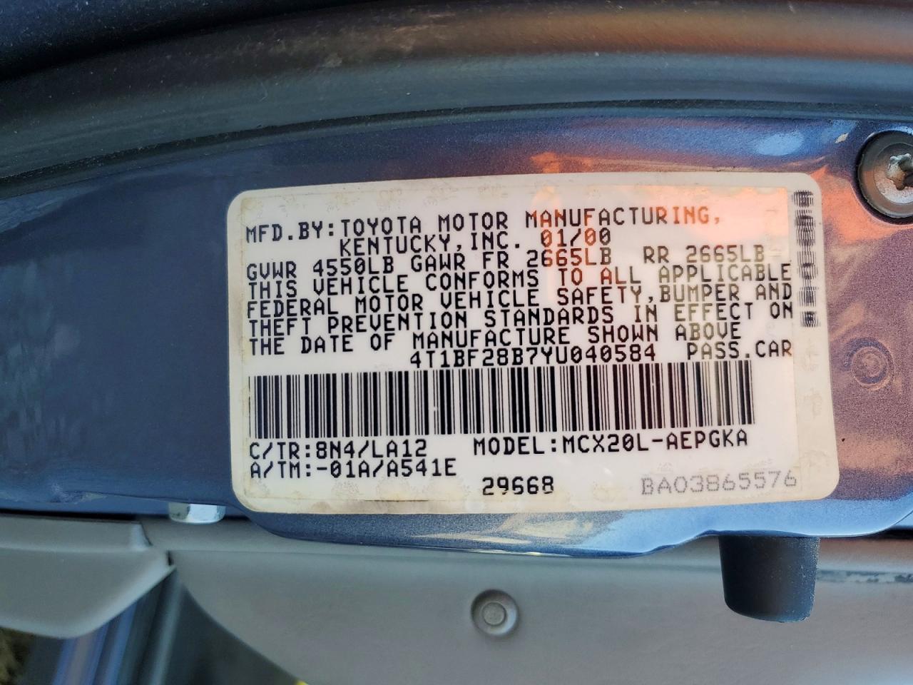 2000 TOYOTA Avalon