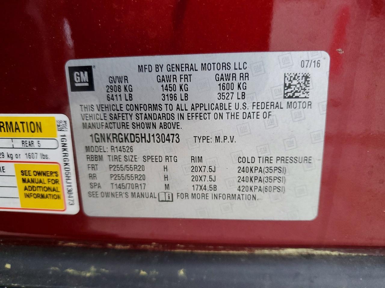 2017 CHEVROLET TRAVERSE
