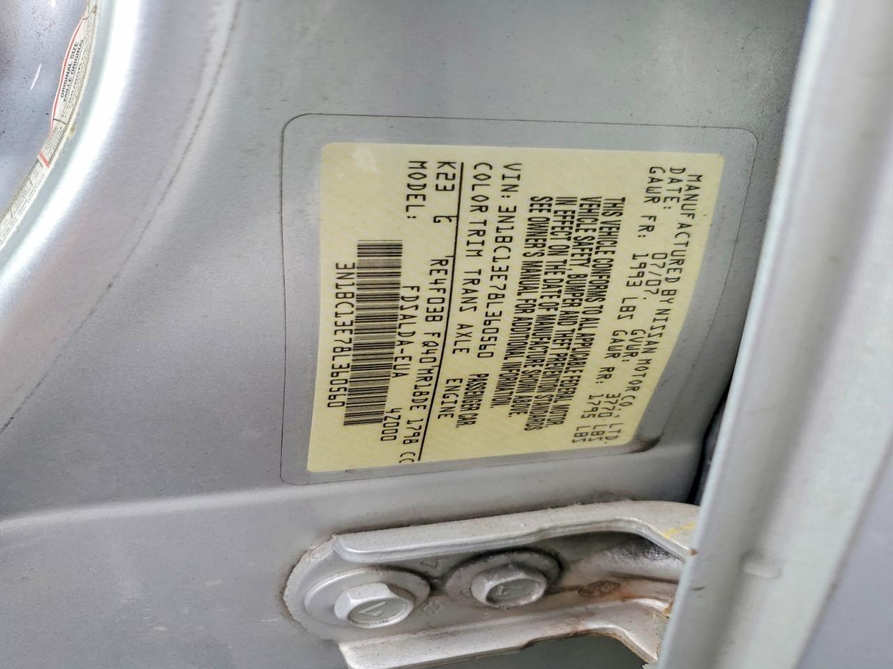 2008 NISSAN VERSA