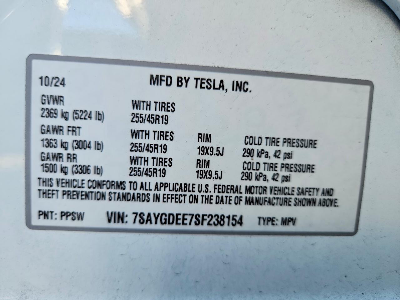 2025 TESLA MODEL Y