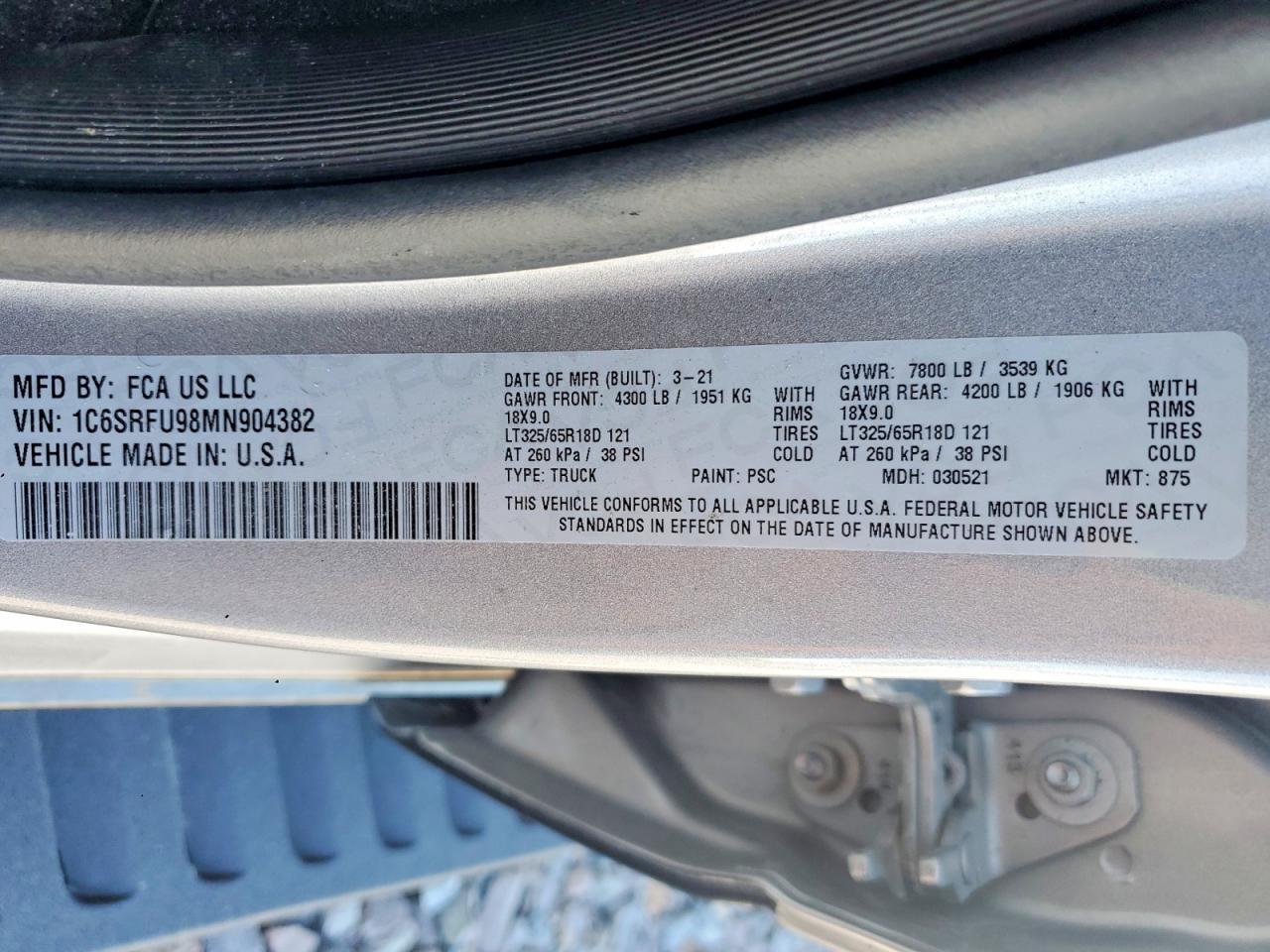 2021 RAM 1500