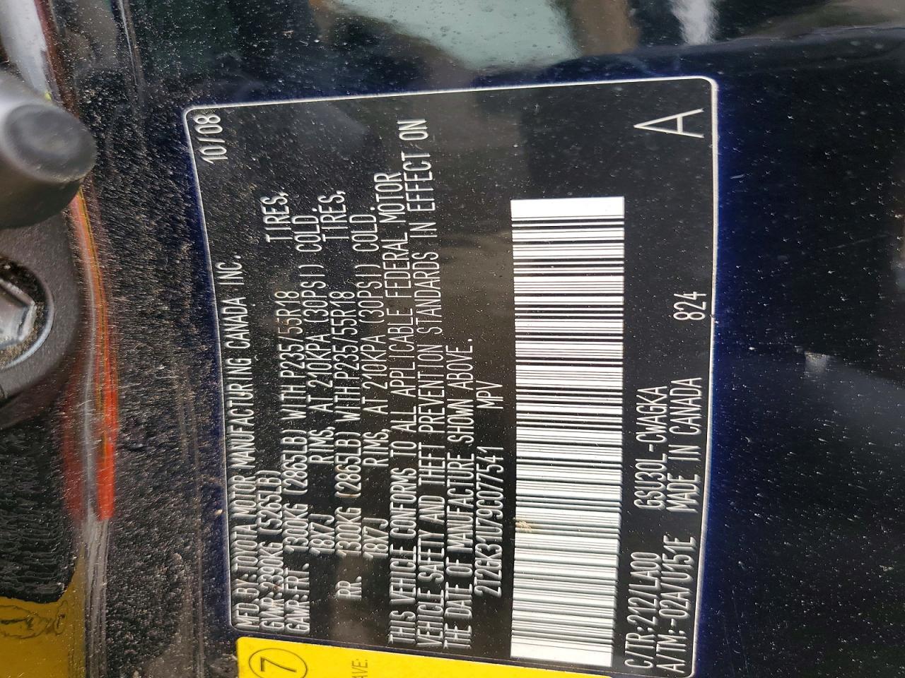 2009 LEXUS RX 350