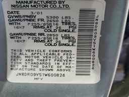2001 NISSAN PATHFINDER