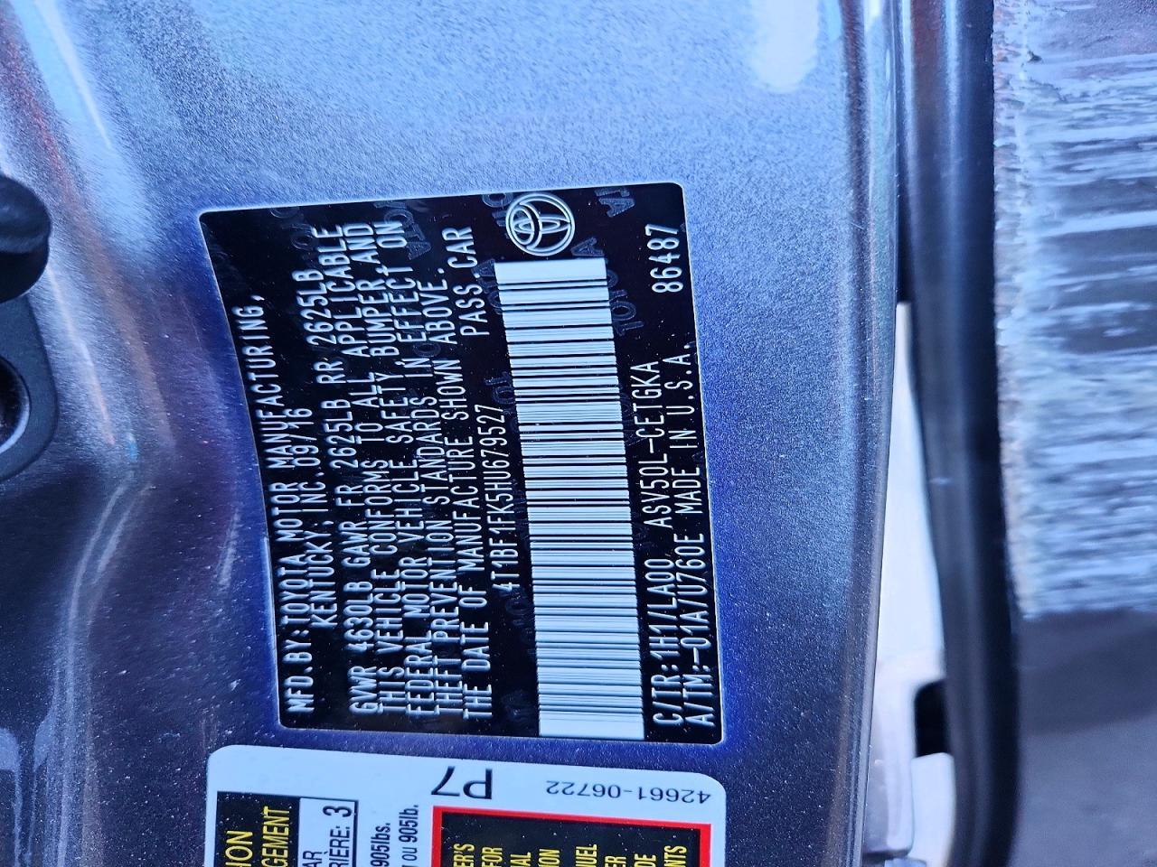 2017 TOYOTA CAMRY