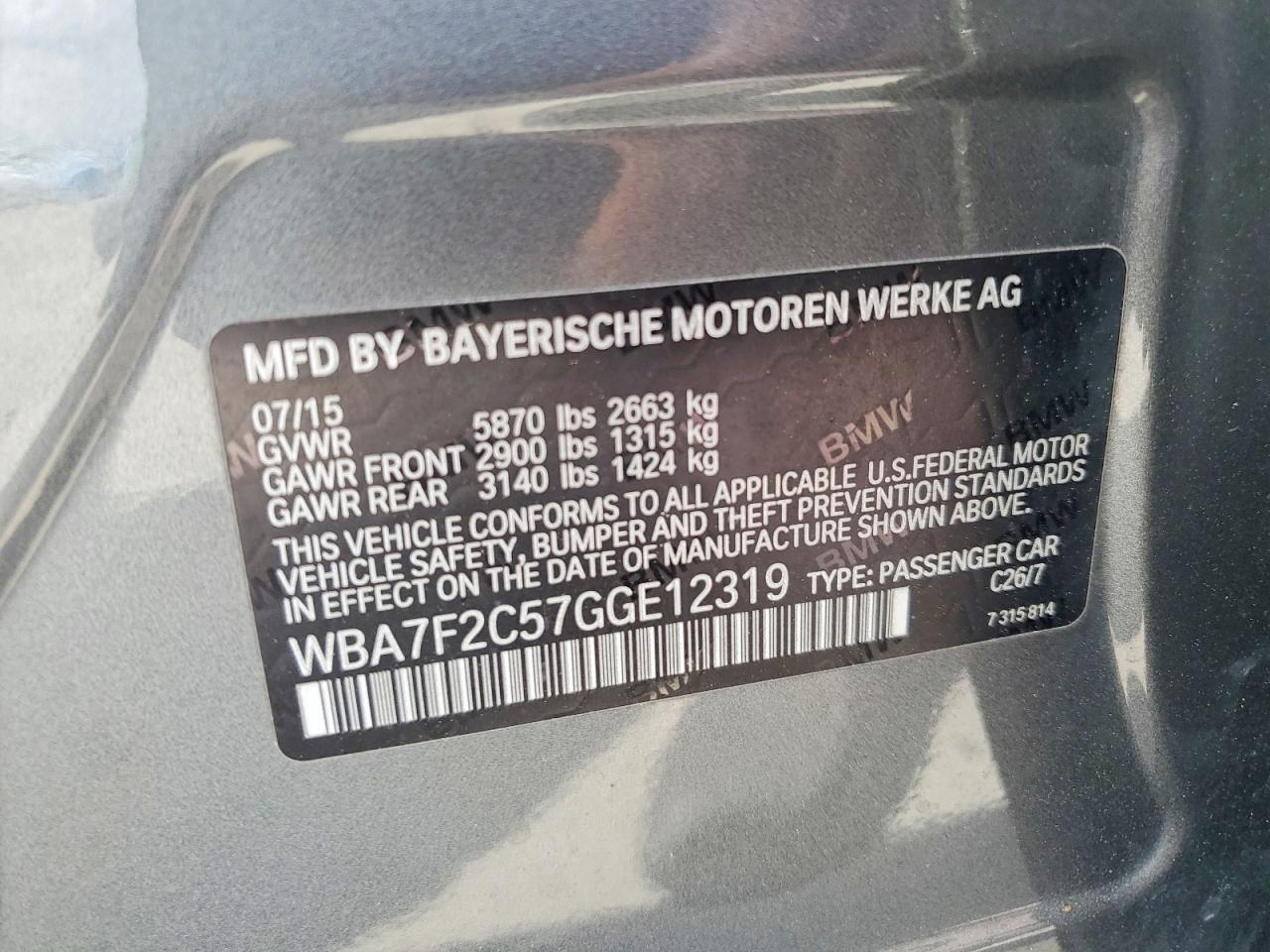 2016 BMW 7 series