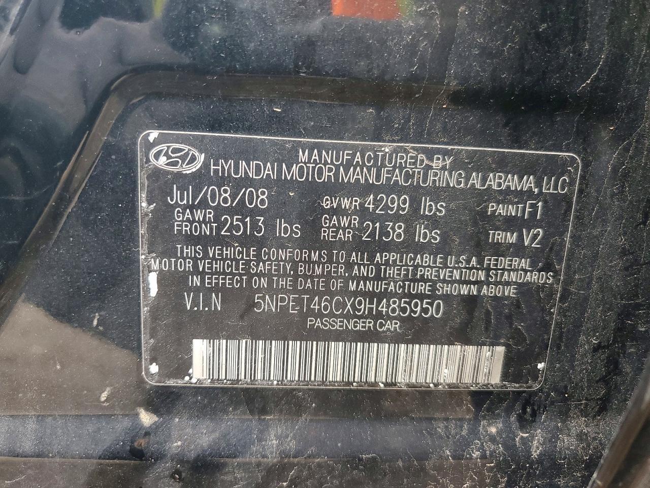 2009 HYUNDAI SONATA