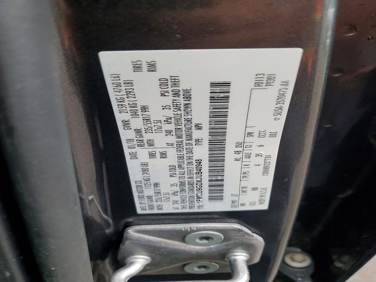 2018 FORD ESCAPE