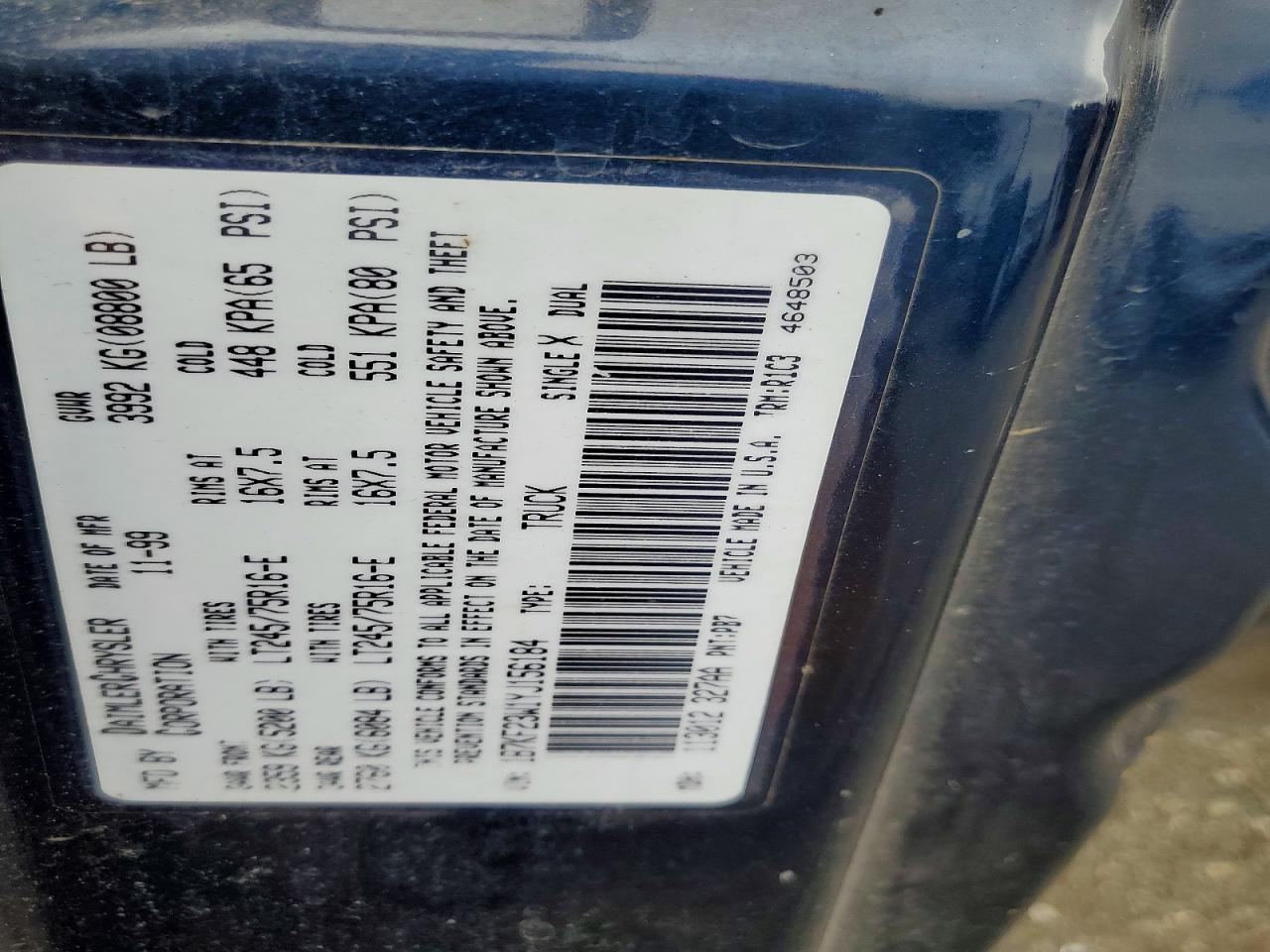 2000 DODGE Ram 2500