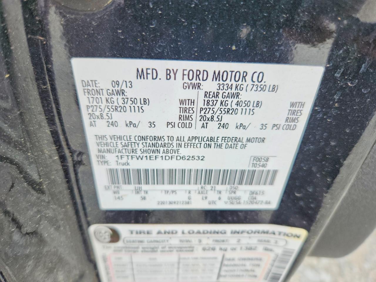 2013 FORD F-150 Lightning