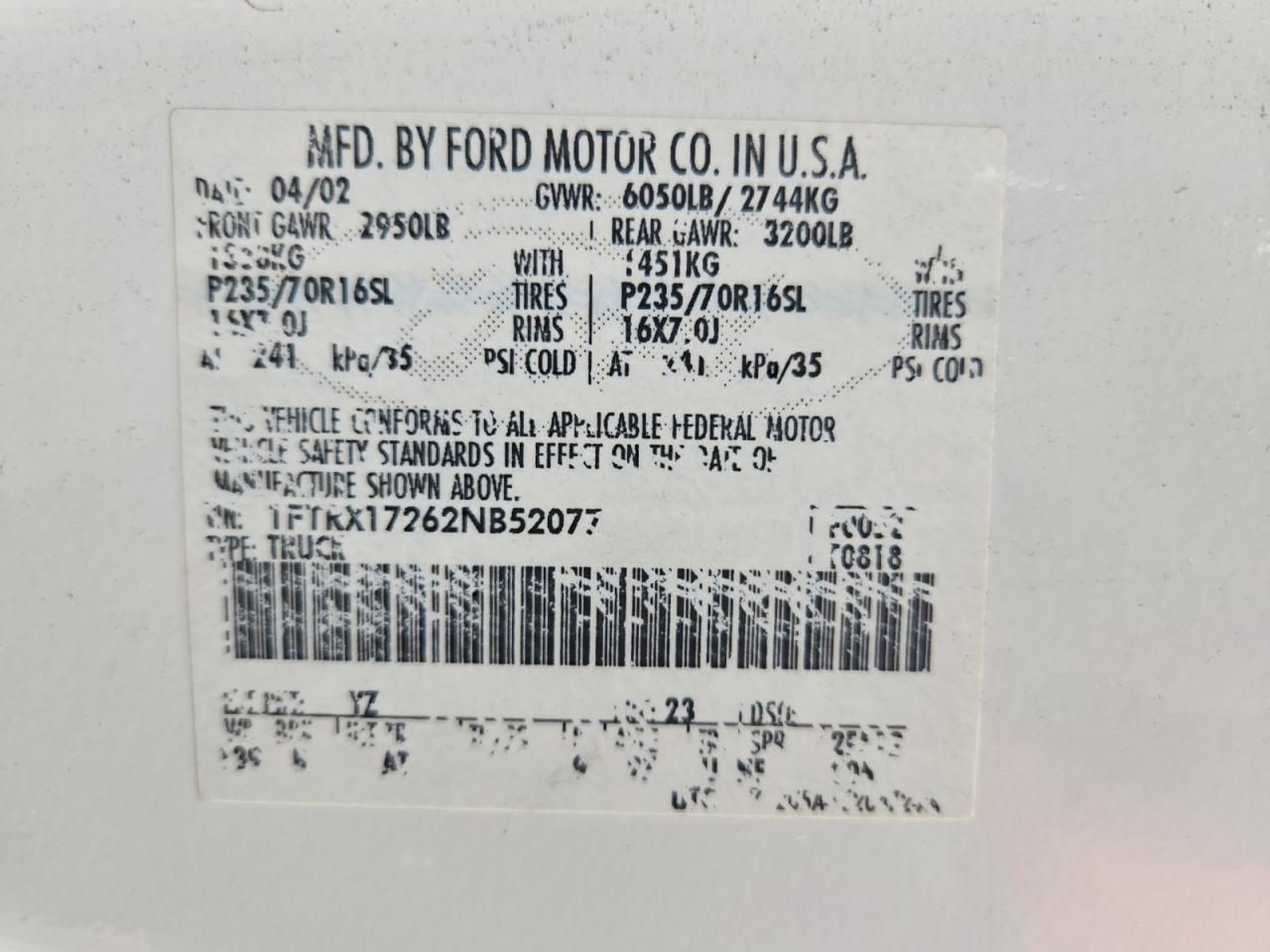 2002 FORD F-150 Lightning