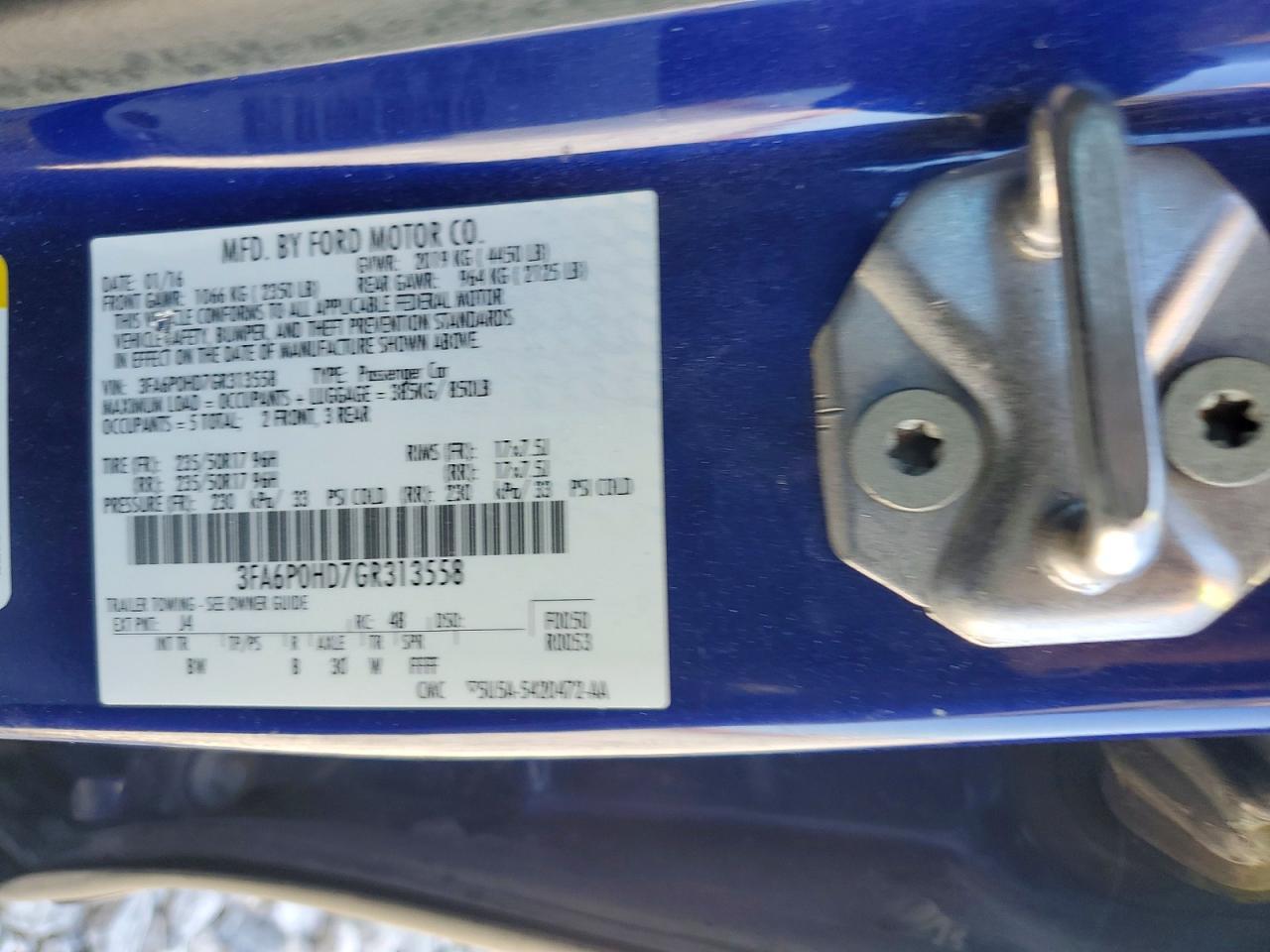 2016 FORD FUSION