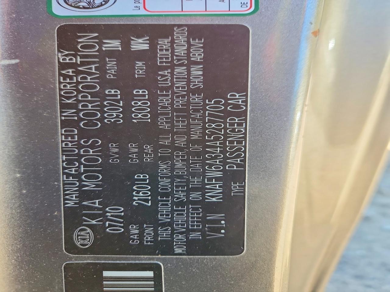 2010 KIA FORTE