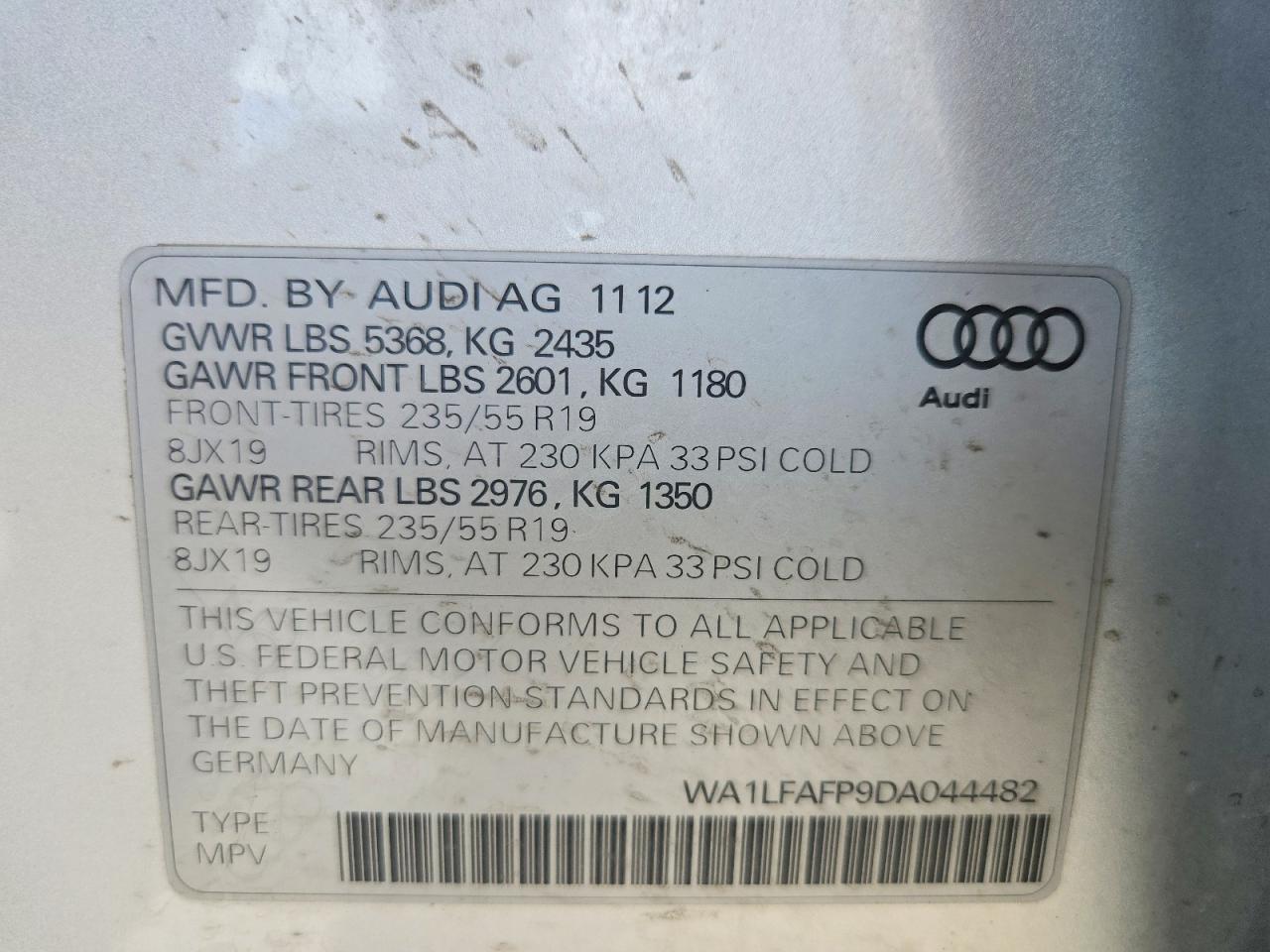 2013 AUDI Q5