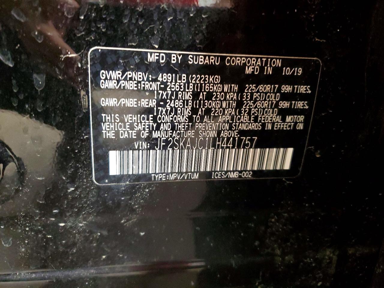 2020 SUBARU FORESTER