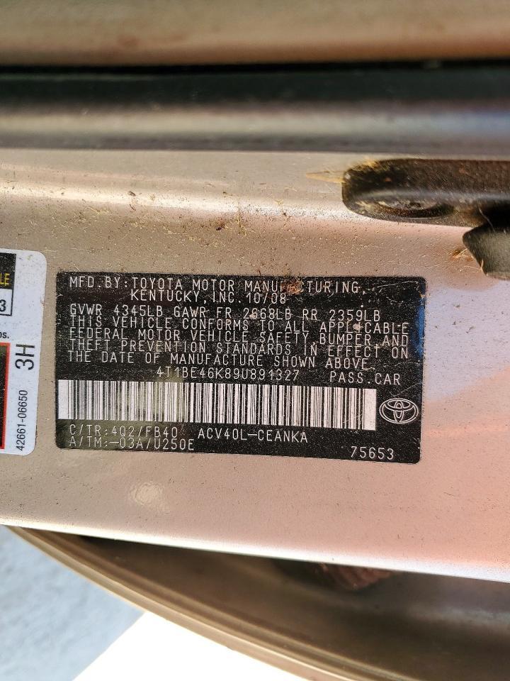 2009 TOYOTA CAMRY