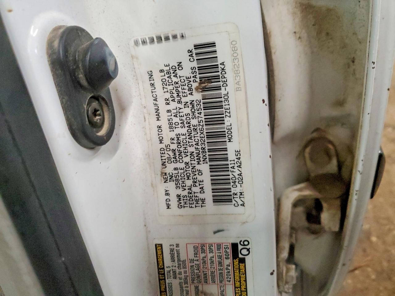 2006 TOYOTA COROLLA